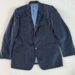 Paul Betenly‎ Lanificio Sport Coat Me's 42R Slim Two Button Peak Lapel Plaid